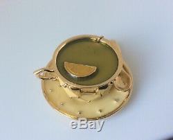 Rare Estee Lauder collectable Solid Perfume empty Compact Tea Cup 1998