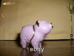 SUPER RARE! Estee Lauder Solid Perfume Compact Standing Pig Both Boxes