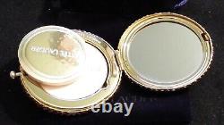 VTG Estee Lauder Powder Golden Compact Lucidity Peace Sign NEW