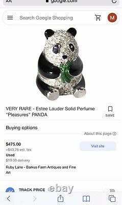 Very Rare Estee Lauder Pleasures Panda Perfume Compact