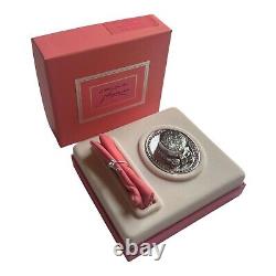 Vintage Estee Lauder 1996 Pleasures Solid Perfume Compact Crystal Straw Hat Nib