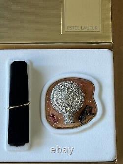 Vintage Estee Lauder Frosted Igloo Compact for Solid Perfume 2002 NEW