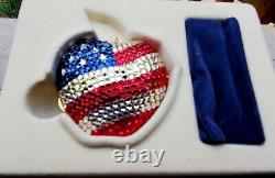 Vintage Estee Lauder Heart Flag Compact Lucidity Powder Transparent 1oz 2.8g