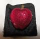 Vintage Estee Lauder Lady Apple Red Swarovski Crystals Gold Powder Compact! Mint