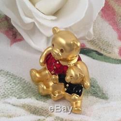 Vintage Estee Lauder Solid Beautiful Perfume gold compact box Teddy Bears