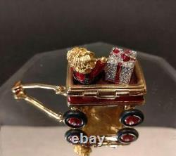 Vintage Estee Lauder Solid Perfume Case Red Wagon