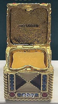Vintage Estee Lauder Solid Perfume Compact Jack in the Box 1999 White Linen