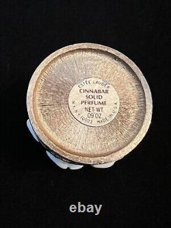 Vintage RARE Flower Estee Lauder Cinnabar Solid Perfume Compact