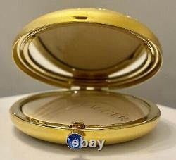 Vintagemint-guardian Angle- Gold Sculptured- Crystal Encrusted Make-up Compact