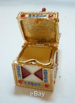 Vtg Estee Lauder White Linen Jack-in-the-Box Solid Perfume Compact