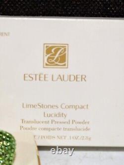 1998 Estee Lauder Lime Stones Lucidity Powder Compact Full Et Non Utilisé