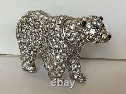 1999 Estee Lauder SPARKLING POLAR BEAR Compact de parfum solide Rare