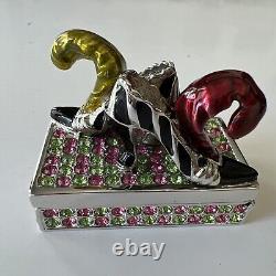 2000 Estee Lauder Chaussures de fête, beau compact de parfum solide (vide)