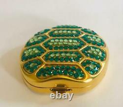 2000 Estee Lauder Twinkling Tortoise Crystal Turtle Lucidity Powder Compact