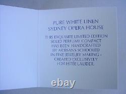2006 Estee Lauder Sydney Opera House Solide Compact Perfum Linge De Maison Blanc W Box