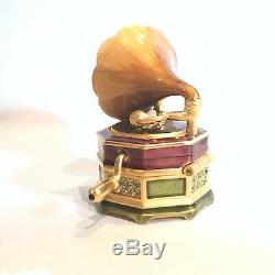 2007 Estee Lauder Jay Strongwater Parfum Gramophone Glorieux Compact Box