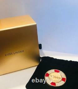 2007 Estee Lauder Pleasures Vegas Lucky Chip Solid Perfume Compact- Très Rare