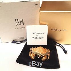 2008 Sable Estee Lauder Crabe Émail Cristal Parfum Solide Boîtier Compact