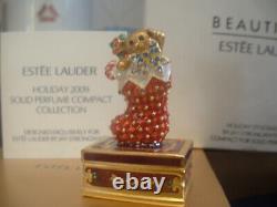 2009 Estee Lauder Compact de Parfum Solide dans une Chaussette de Noël