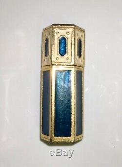 6 Ea Vintage Set Estee Lauder Faux Turquoise Youth Dew Solide Parfum Compact