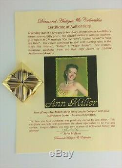 Ann Miller Domaine Coa Vintage Estee Lauder Compact Avec Strass