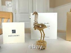 Bird Exotique D'estee Lauder Par Monica Rich Kosann Compact De Perfume Nib