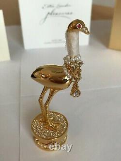 Bird Exotique D'estee Lauder Par Monica Rich Kosann Compact De Perfume Nib