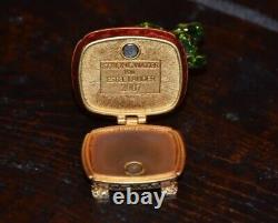Boîte compacte de parfum en cristal Jay Strongwater Estee Lauder Chinoiserie Bonsai Tree.