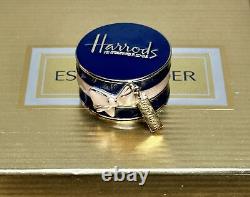 Coffret à chapeau solide de parfum compact Estee Lauder Pleasures Harrods de 1999, menthe, sans boîte.