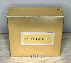 Coffret à chapeau solide de parfum compact Estee Lauder Pleasures Harrods de 1999, menthe, sans boîte.
