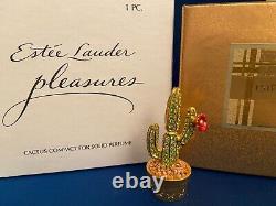 ESTEE LAUDER COMPACT SOLIDE DE CACTUS avec PARFUM PLEASURES