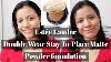 Est E Lauder Double Wear In Place Matte Poudre Indian Peau D'essai De Couleur Blé Revue U0026