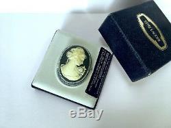 Estee Lauder 1977 Cameo Solid Parfume Compact In Orig. Coffret Vintage Ultra Rare