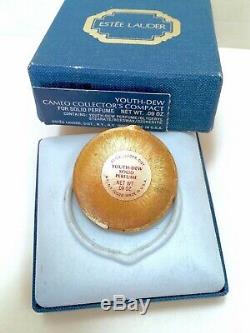 Estee Lauder 1978 Collectionneurs Cameo Compact Solid Parfumeries En Orig. Box Vintage
