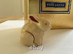 Estee Lauder 1997 Connaître Le Parfum Solide Compact Enamel Bunny Mib