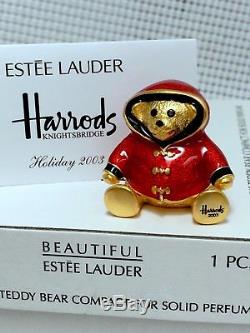 Estee Lauder 1/400 Harrods William Bear Solide Parfum Compact In Orig. Des Boites