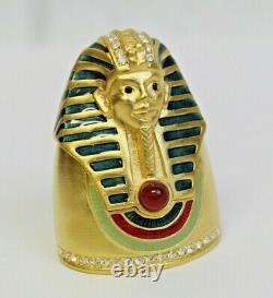 Estee Lauder 2001 Parfum Solide Compact Doré Sphinx Eygpt Pharaon Mib