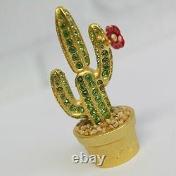 Estee Lauder 2001 Solid Perfume Compact Crystal Cactus Southwest Mib Plaisirs