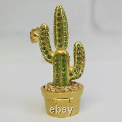 Estee Lauder 2001 Solid Perfume Compact Crystal Cactus Southwest Mib Plaisirs