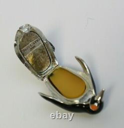 Estee Lauder 2001 Solid Perfume Compact Penguin Mom & Baby Mibb Linge Blanc
