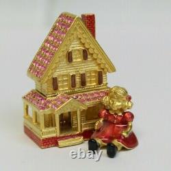 Estee Lauder 2001 Solid Perfume Compact Victorian Dollhouse Strongwater Mibb