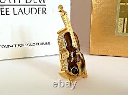 Estee Lauder 2001 Violon Parfum Solide Compact Émail Mibb Youth Dew