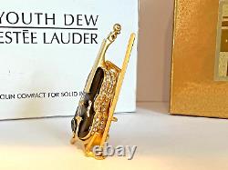 Estee Lauder 2001 Violon Parfum Solide Compact Émail Mibb Youth Dew