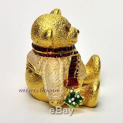 Estee Lauder 2002 Harrods Christmas Teddy Bear Compact Pour Le Parfum Solide Nib
