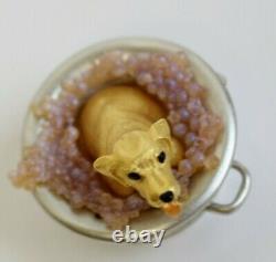 Estee Lauder 2002 Solid Perfume Compact Puppy Dog In Bubble Bath Mib Pleasures