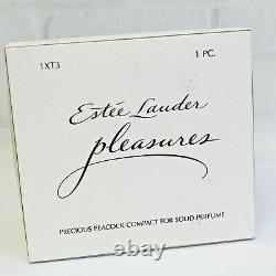 Estee Lauder 2003 Solid Perfume Compact Émail Precious Peacock Mibb Plaisirs