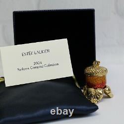 Estee Lauder 2004 Perfume Solide Acorn Amulet Compact & Stand Mibb Intuition