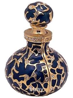 Estee Lauder 2005 Blue Enamel Bejeweled Bouteille Solide Parfum Compact