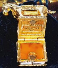Estee Lauder 2009 Beautiful Imperial Horse Solid Parfum Compact VINTAGE! Menthe