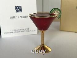 Estee Lauder 2014 Mib Solide Parfum Compact Cocktail Festif Belle Menthe